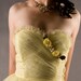 Vintage 1950s Wedding Dress Yellow Tulle Bombshell Cupcake Strapless Bridal Fashions