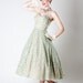 Vintage 1950s Lace Wedding Dress Sage Green Party Prom Spring Fashions
