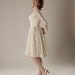 RESERVED Vintage 1950s Lace Wedding Dress Cream Sleeves Lorrie Deb Union Made Bridal Fashions