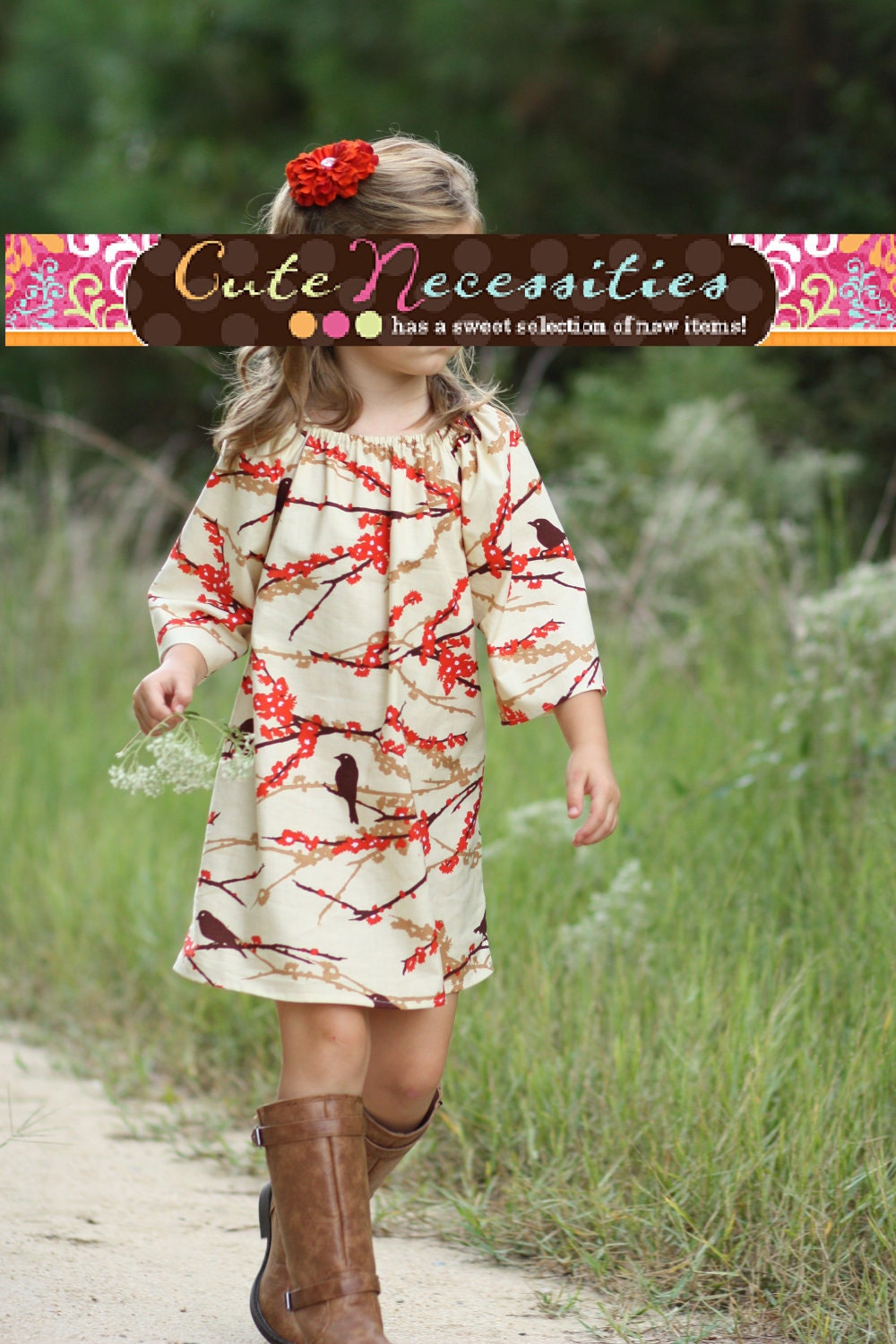 Birds of a Feather Dress 12mo, 2t, 3t, 4t, 5t, 6