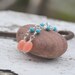 Light Orange Jade and Turquoise Long Dangle Earrings. Coral and Turquoise Dangle Earrings. Jewelry Gift for Her. Free Shipping.