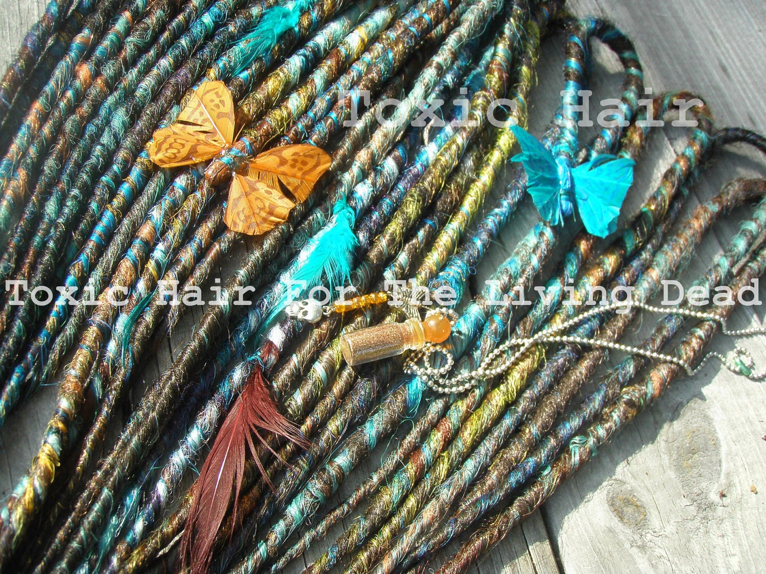 Custom accent set 5 single ended dreads made to order