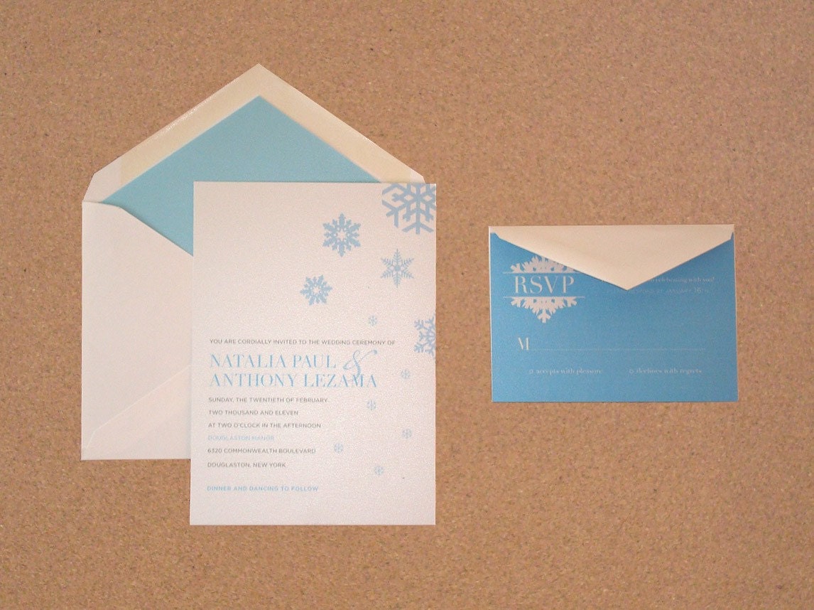 Winter Snowflake Wedding Invitation (sample)