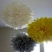 10 Tissue Pom Poms - Your Color Choice- SALE - Yellow and Gray Party Decorations