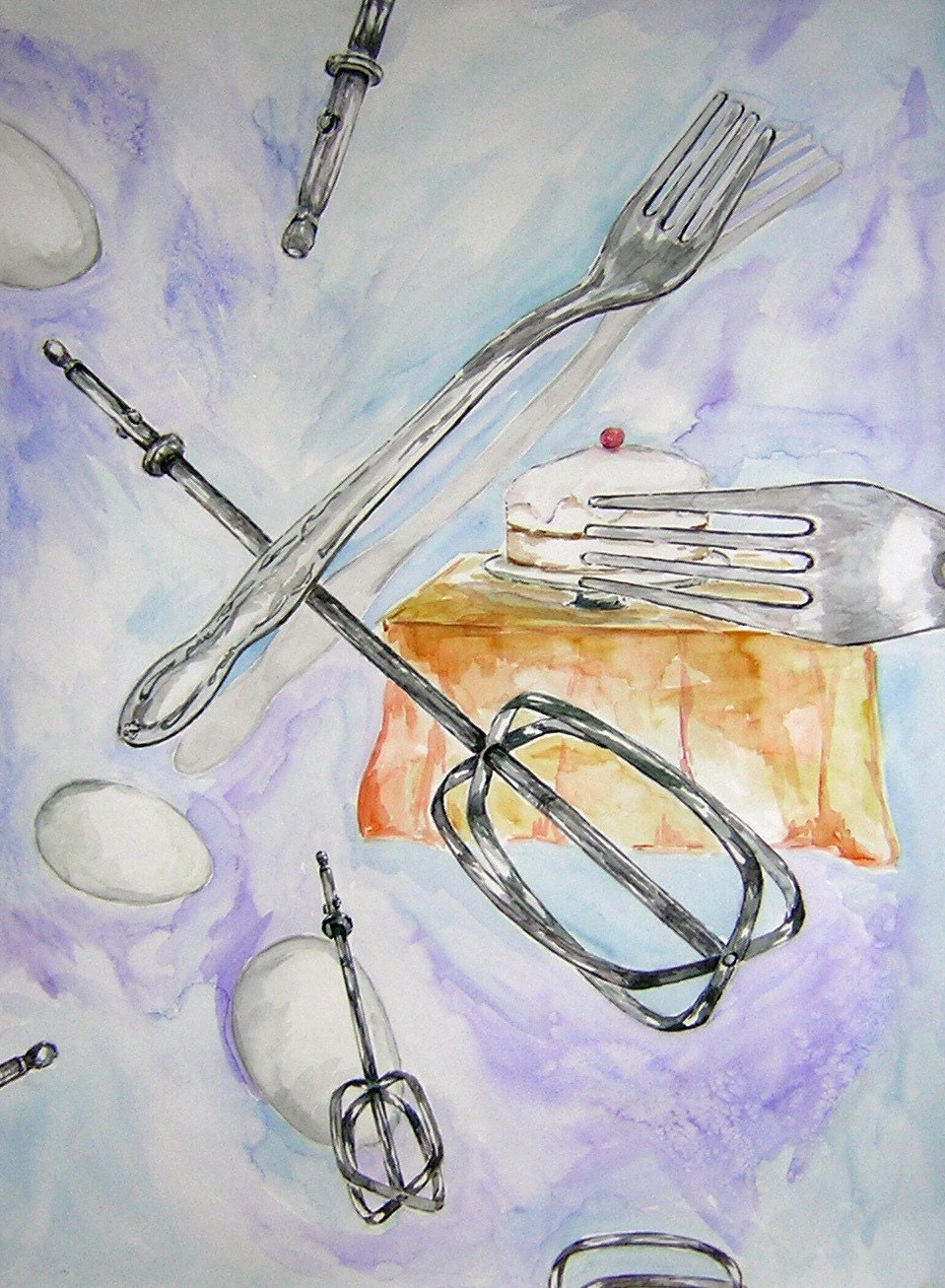 Original Watercolor Painting Cake Recipe
