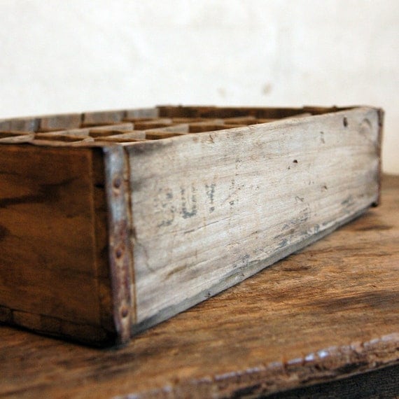 Vintage Soda Wood Crate // Divide & Store