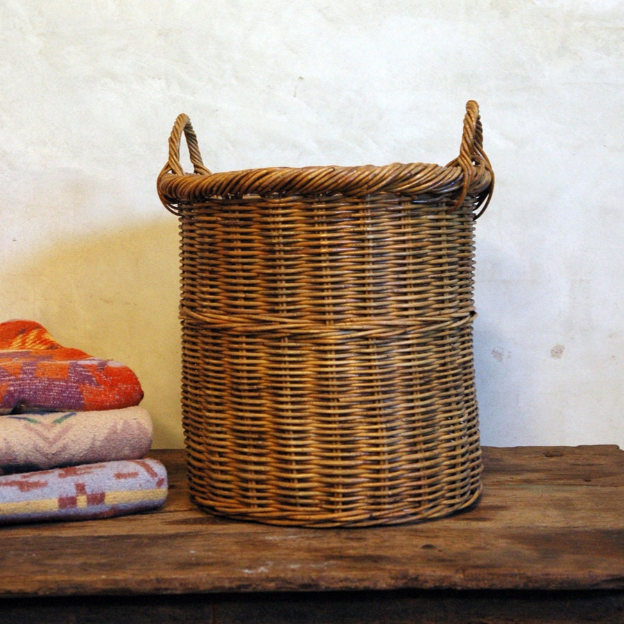 Hamper - Vintage European Woven Basket