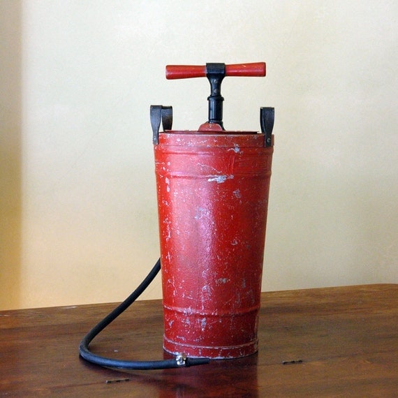 Antique Hand Pump Fire Extinguisher // The Fire Fighter by 86home