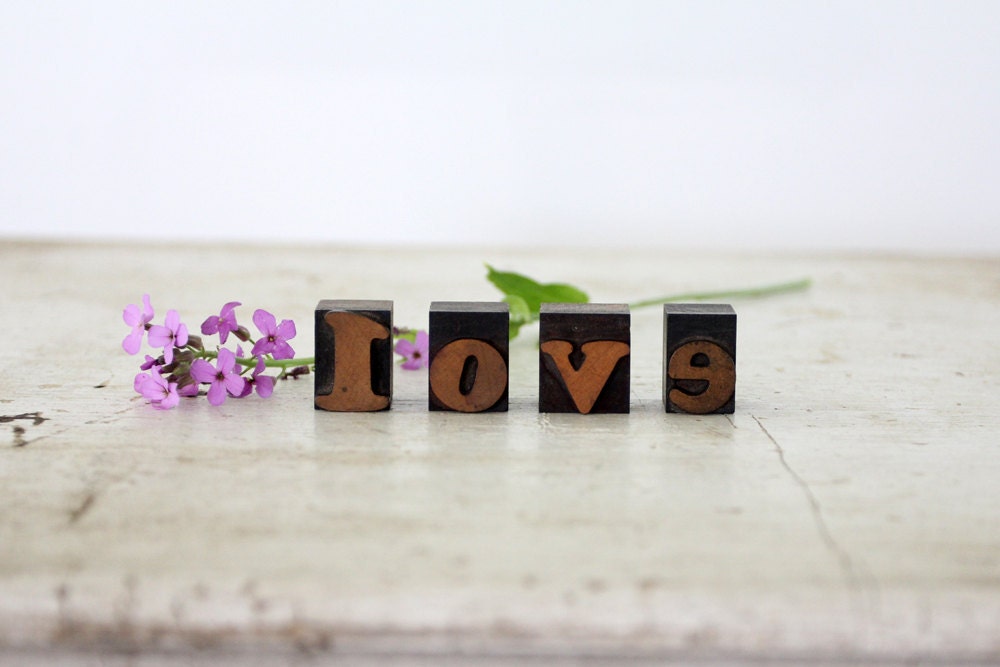 Love // Vintage Letterpress Blocks