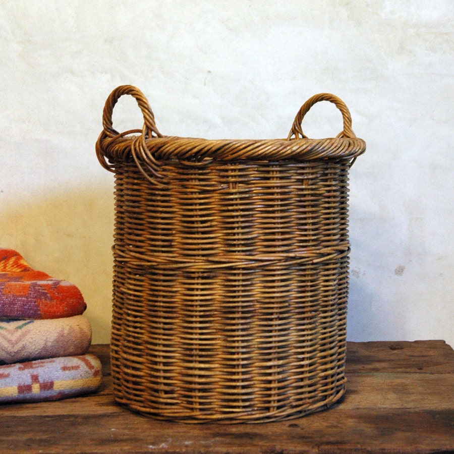 Hamper - Vintage European Woven Basket