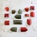 Vintage Toy Blocks // Red & Green // 1950s Wood Blocks