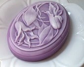 SOAP, Art Nouveau in Pretty Purple, Scented in Lilac, Handmade, Vegetable Based