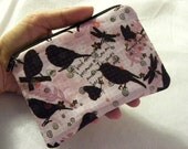 Birds Small zipper accessory pouch-Nature Walk