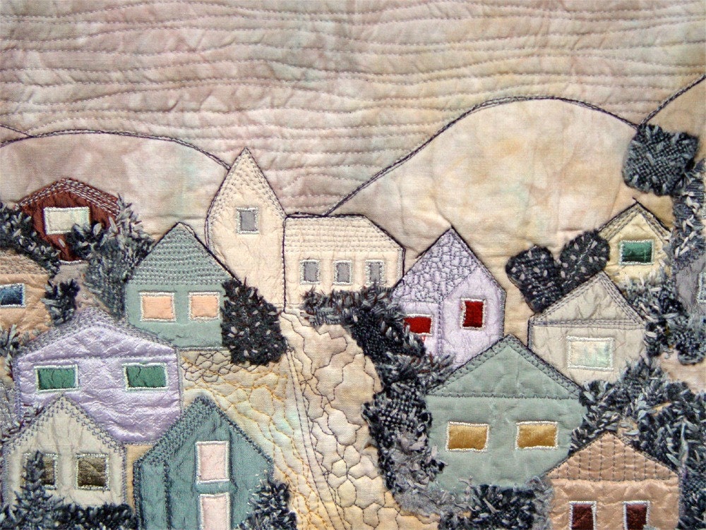 Art Quilt - Misty Town