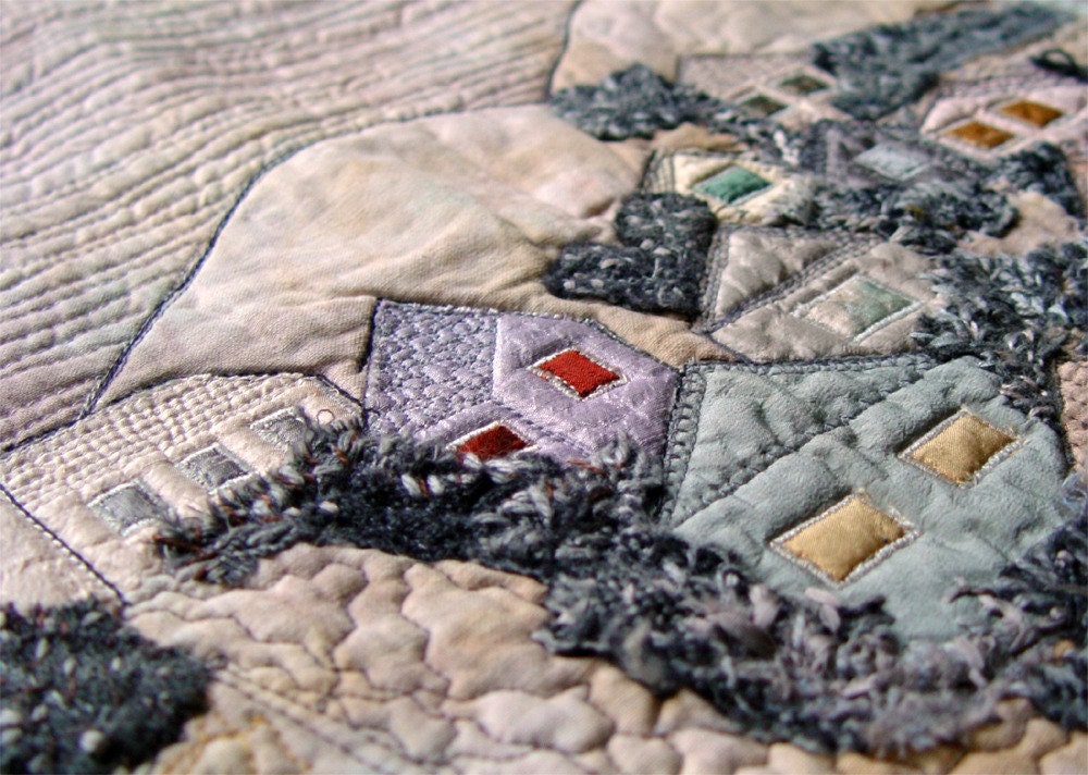 Art Quilt - Misty Town