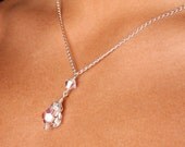 Kieran, Swarovski Crystal Bridal Bridesmaid Y Drop Pendant Necklace