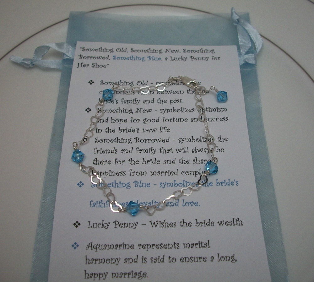 Something Blue Swarovski Crystal Bridal Anklet
