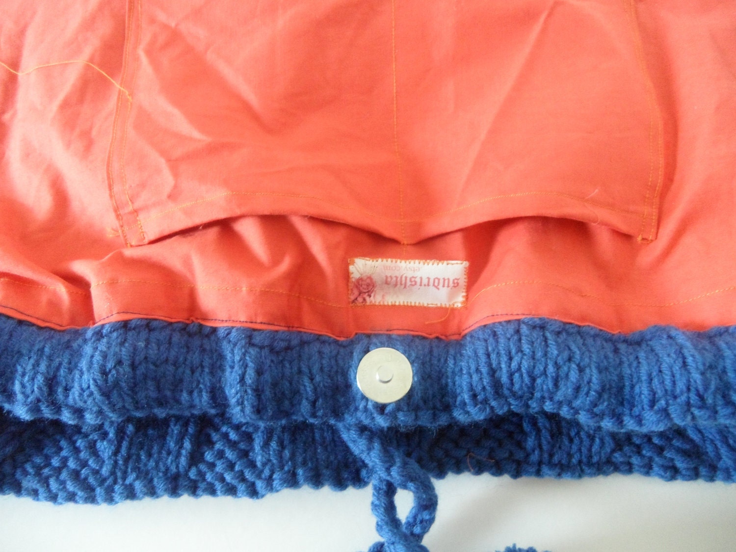 Blue messenger Bag with adjustable long strap