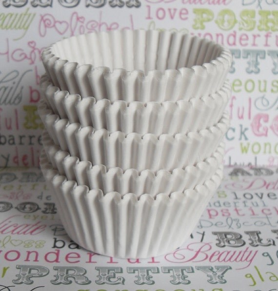 BULK White Cupcake Liners Professional Grade by