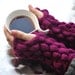 Purple - burgundy colored fingerless gloves