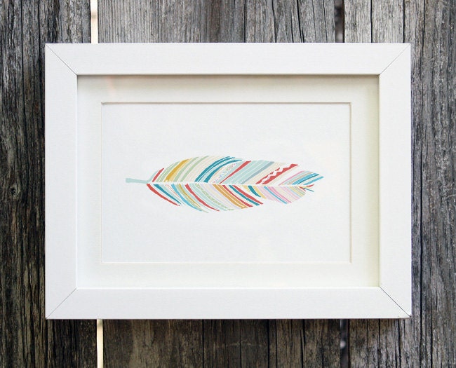 Lone Feather 4" x 6" Print