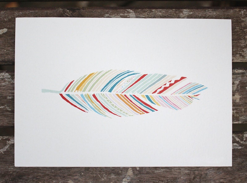 Lone Feather 4" x 6" Print