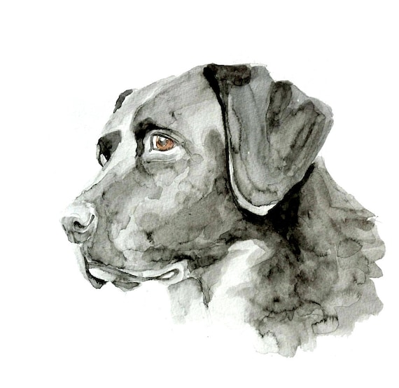 13x19 Custom Pets Portrait original watercolor painting customized commision dog cat animal pet lover large illustration drawing