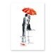 Love umbrella painting 13x19 Original Watercolor Painting