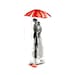Original Watercolor Painting 30x40 - abstract watercolor - red umbrella love