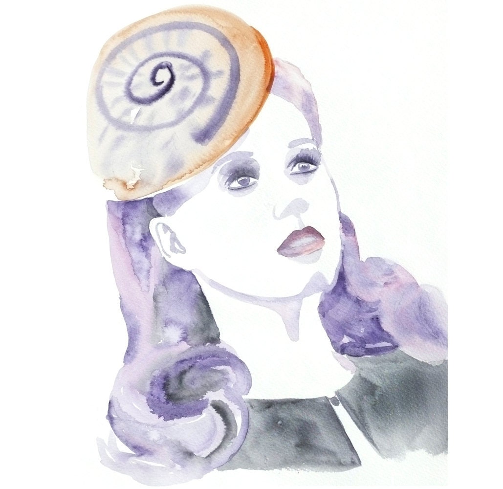 Original Watercolor Painting 13x19 artwork woman fashion illustration home wall decor wall art contemporary modern love fine art portrait