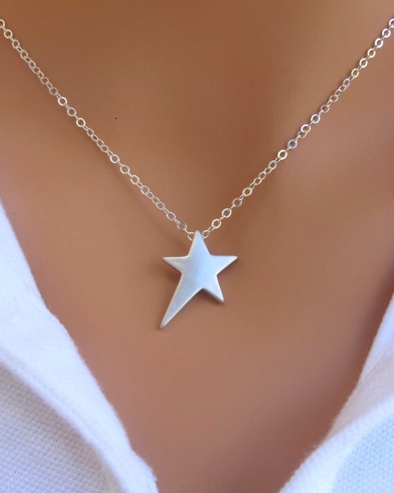 Rock Star Necklace in STERLING SILVER. by RoyalGoldGifts on Etsy