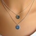 Two Initials Personalized sterling silver double coin necklace