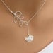 Bird and Branch lariat necklace in STERLING SILVER