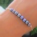 Peacock - Freshwater Pearl Row bracelet. Bridal. Wedding. Bridesmaids Gift. Everyday Wear.