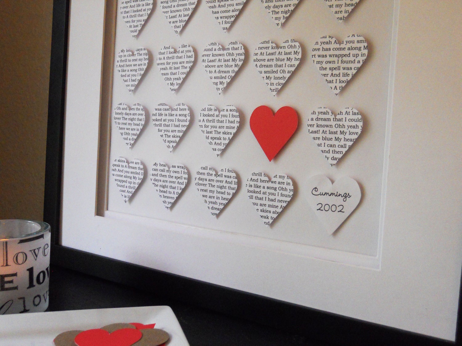 Wedding Gift, Personalized Framed Art - Custom Gif - Unique gift, Wedding Vows, First Dance Song