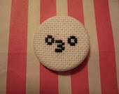 Kissy Face Cross Stitch Pin