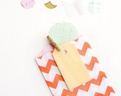 20 Sweet Chevron Bags- Orange