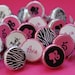 Barbie Silhouette Birthday Personalized Kisses Stickers Labels Treat Bag Party Favor Toppers Printable Digital File