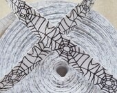 Halloween Black spider webs printed on white 3/8" grosgrain ribbon Il_170x135