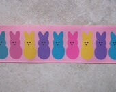 Peep Easter Bunnies on pink 1 1/2" grosgrain ribbon Il_170x135