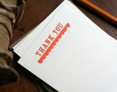 Scallops Thank You Letterpress Printed Notecard