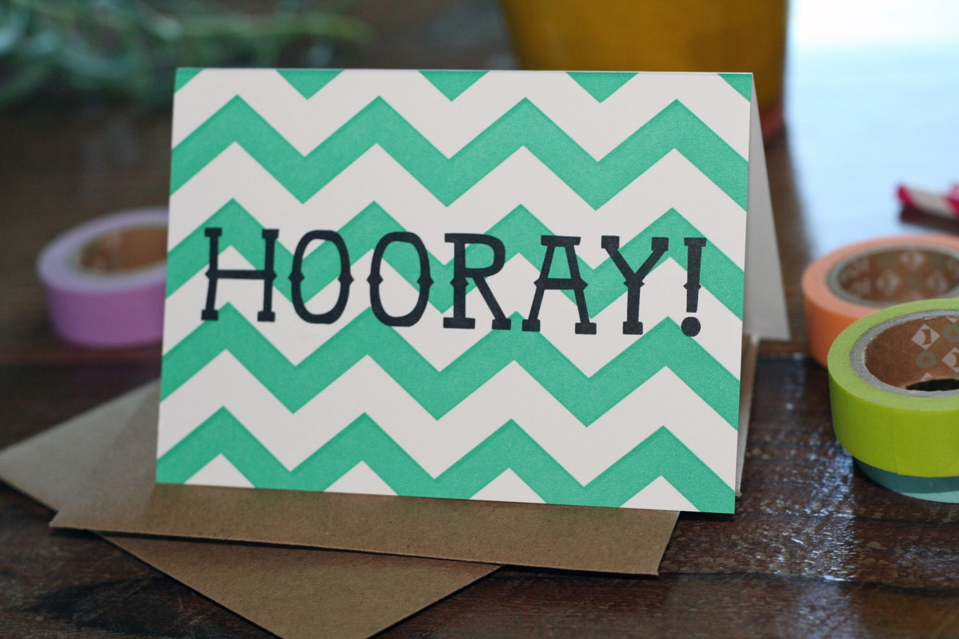 Hooray / Letterpress Printed Card