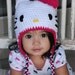 Hello Kitty Crochet Hat with earflaps and braids