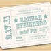 Baby Shower Invitation or Announcement (Vintage-inspired Ticket)