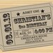 Baby Shower Invitation or Announcement (Vintage-inspired Ticket)