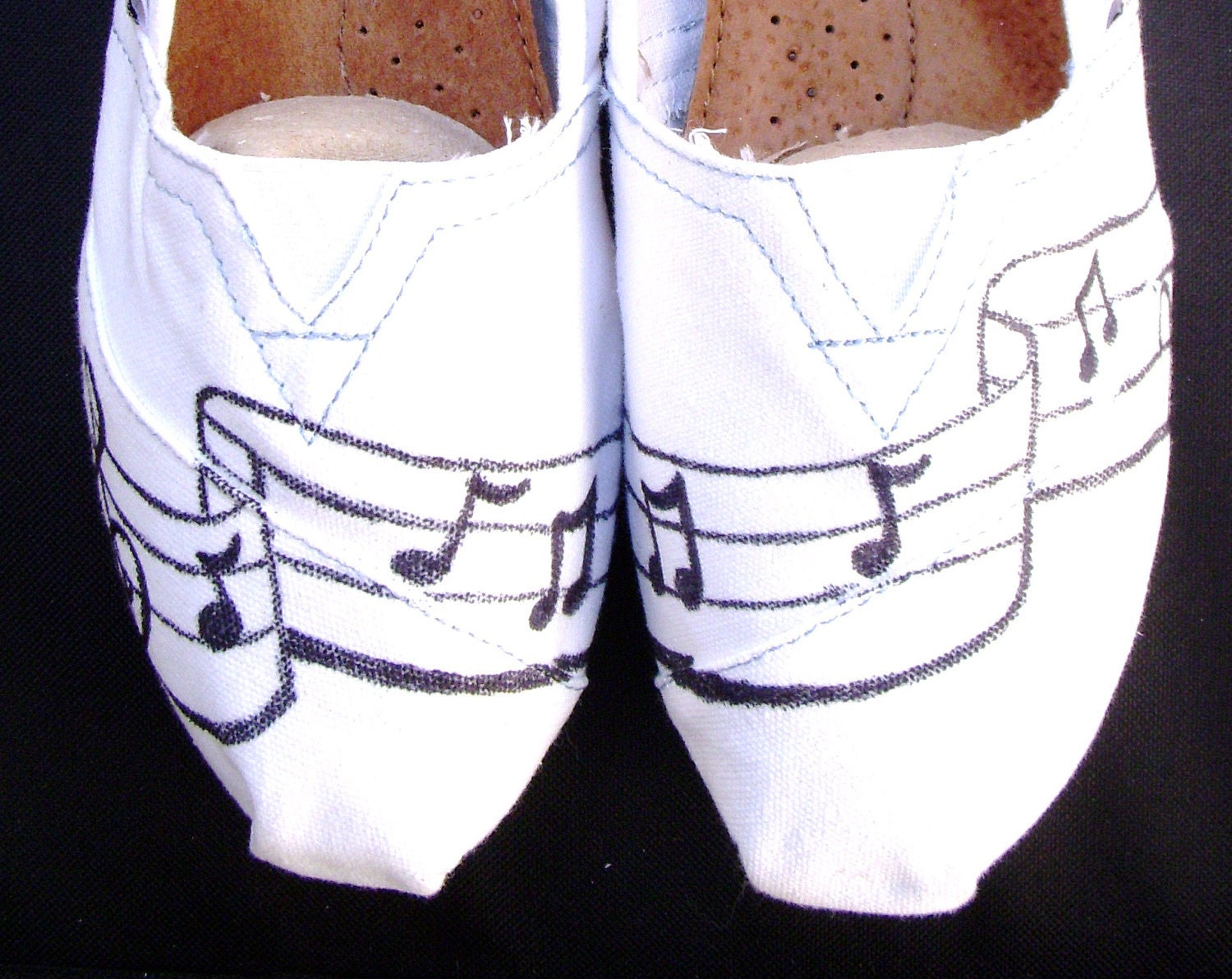 The Musician - Black and White Custom TOMS