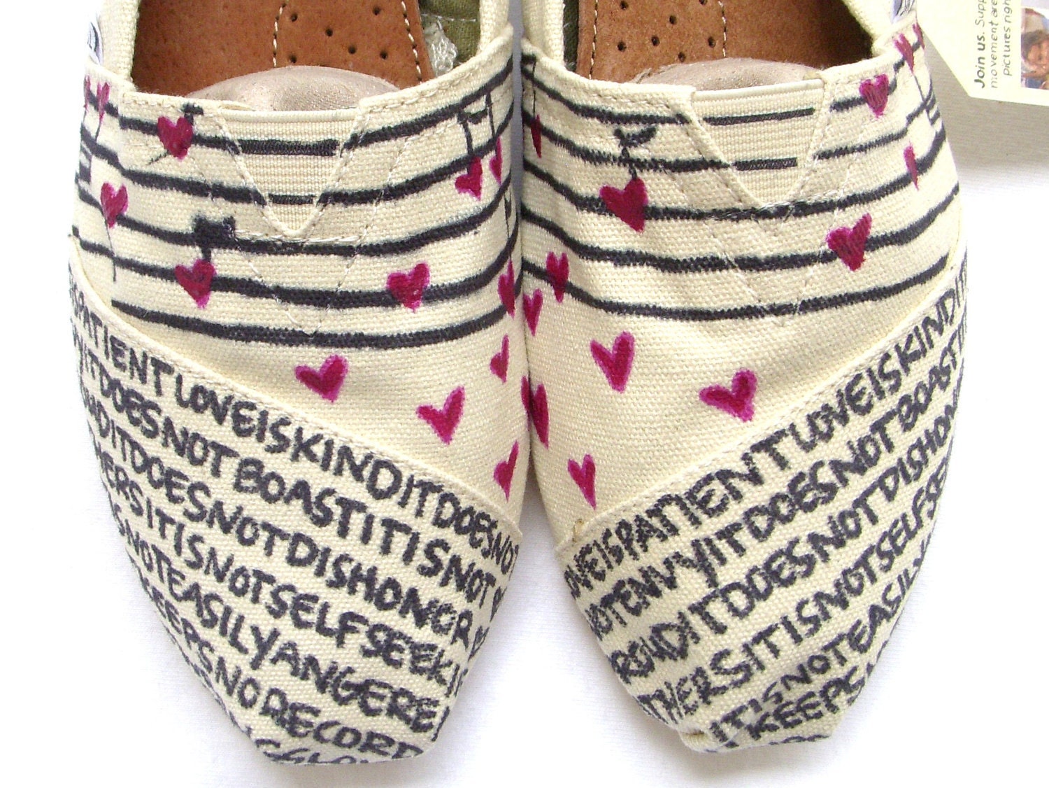 The Lovie - Black and Cream Custom TOMS