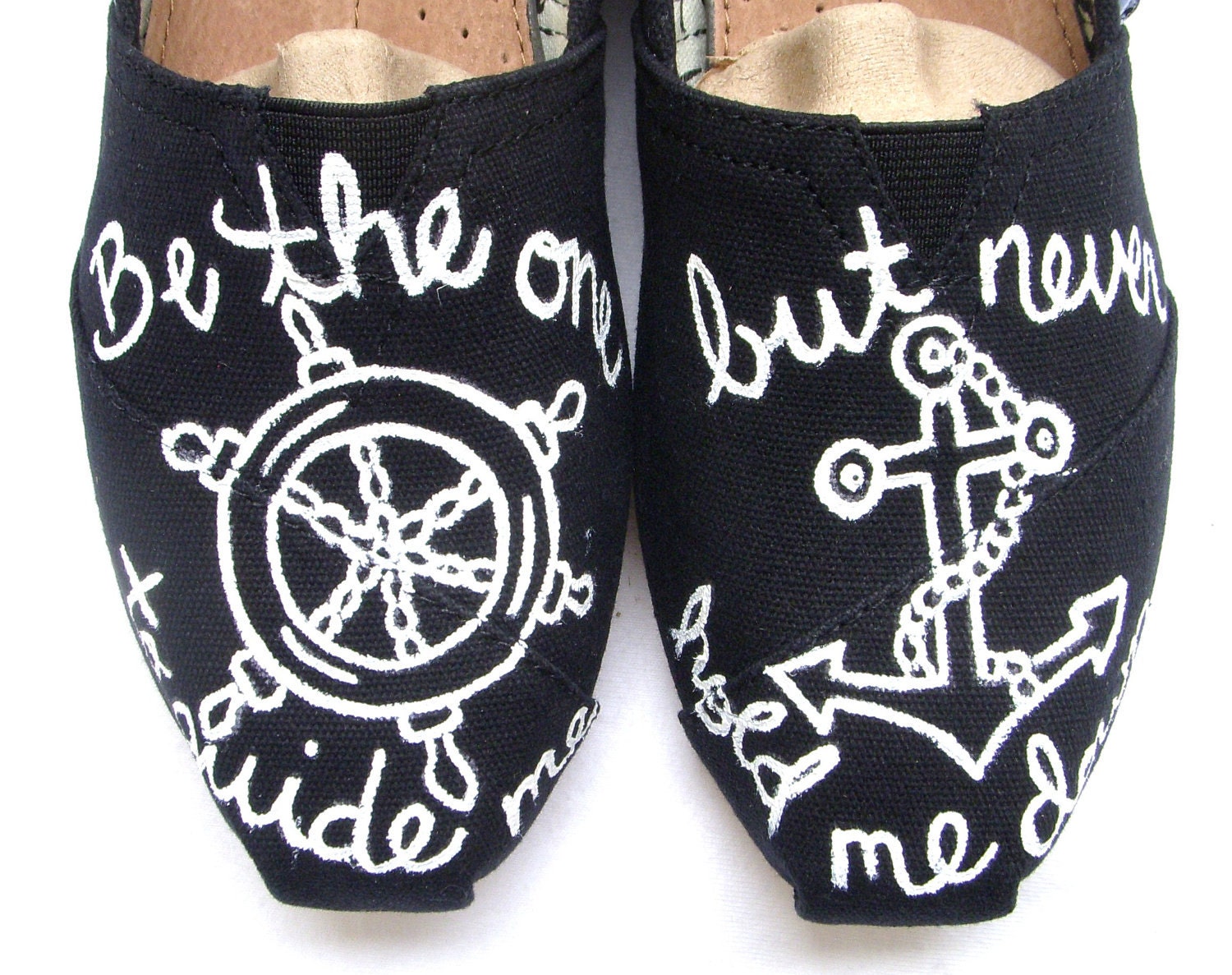 The Anchor - Black and White Custom TOMS