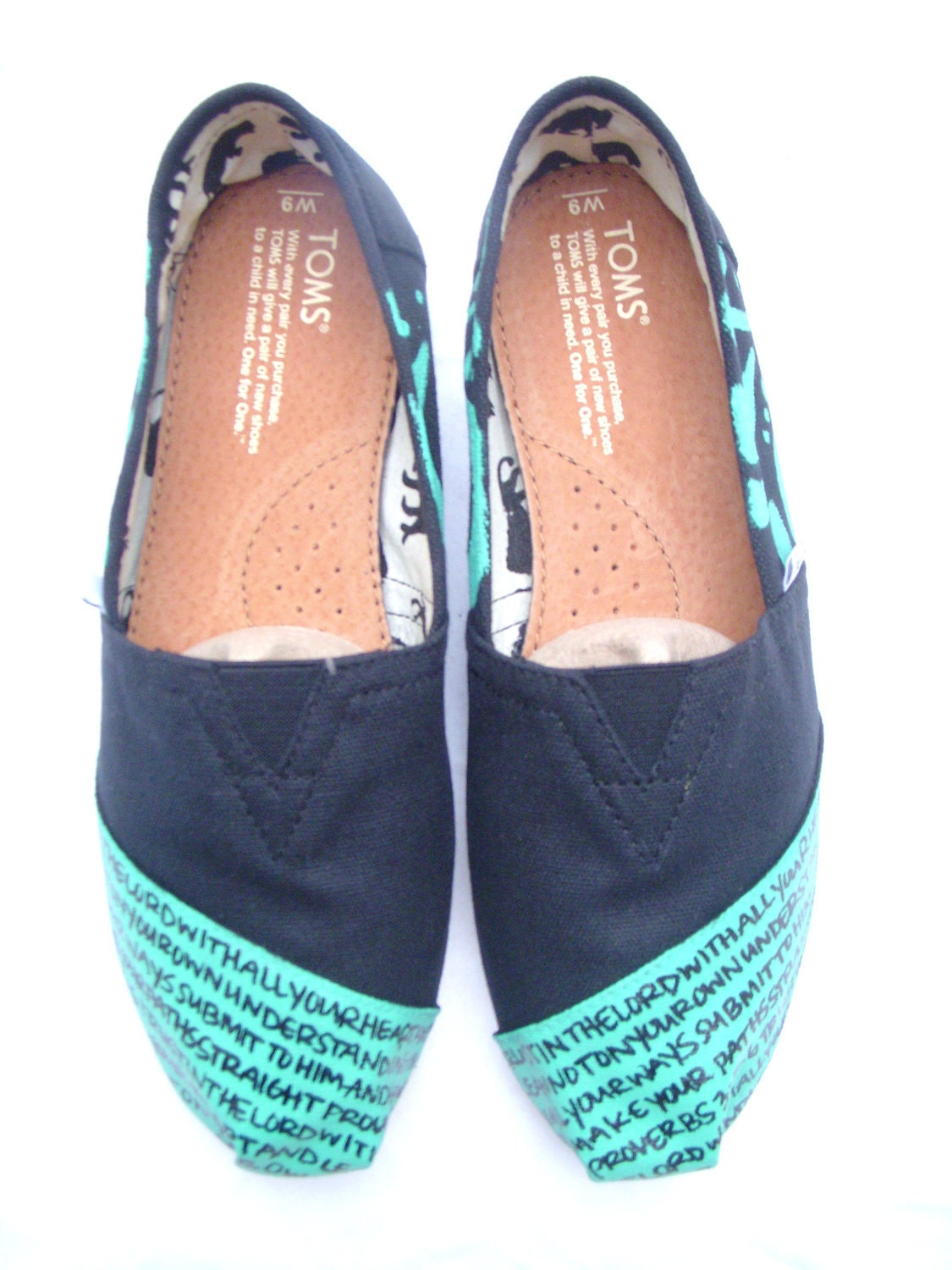 The Betty - Teal and Black Custom TOMS