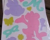 Mickey Minnie Mouse Die Cut Stickers Scrapbooking Custom Stationary Projects Journals Pastels